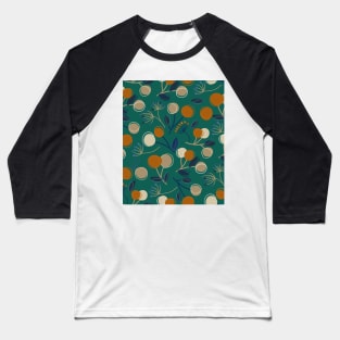 Artistic Flower Pattern Baseball T-Shirt